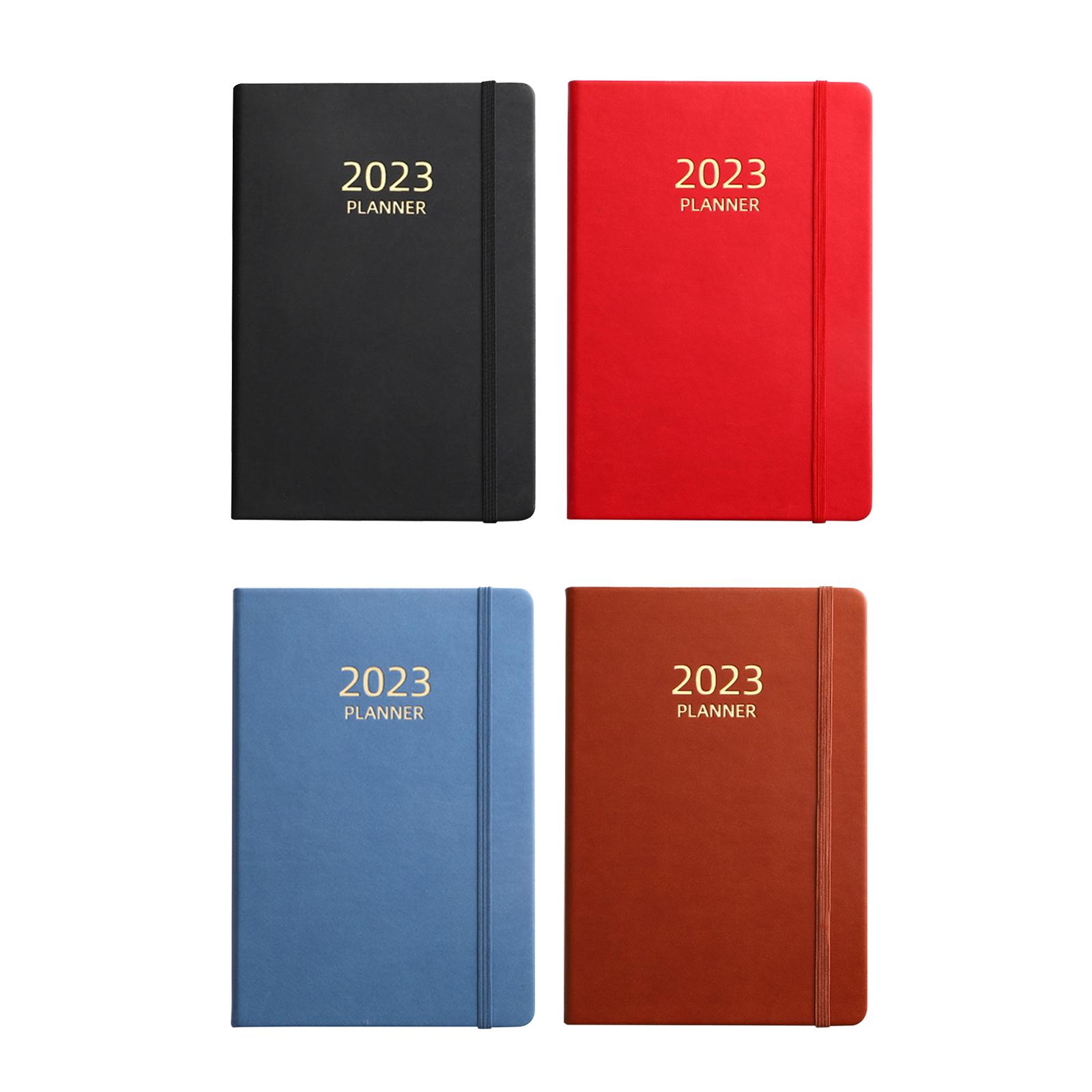 Leather Work Diary Covers - A5 ไดอารี่โน้ตบุ๊ค,2023 วารสารรายเดือน Notepad 180 แผ่น