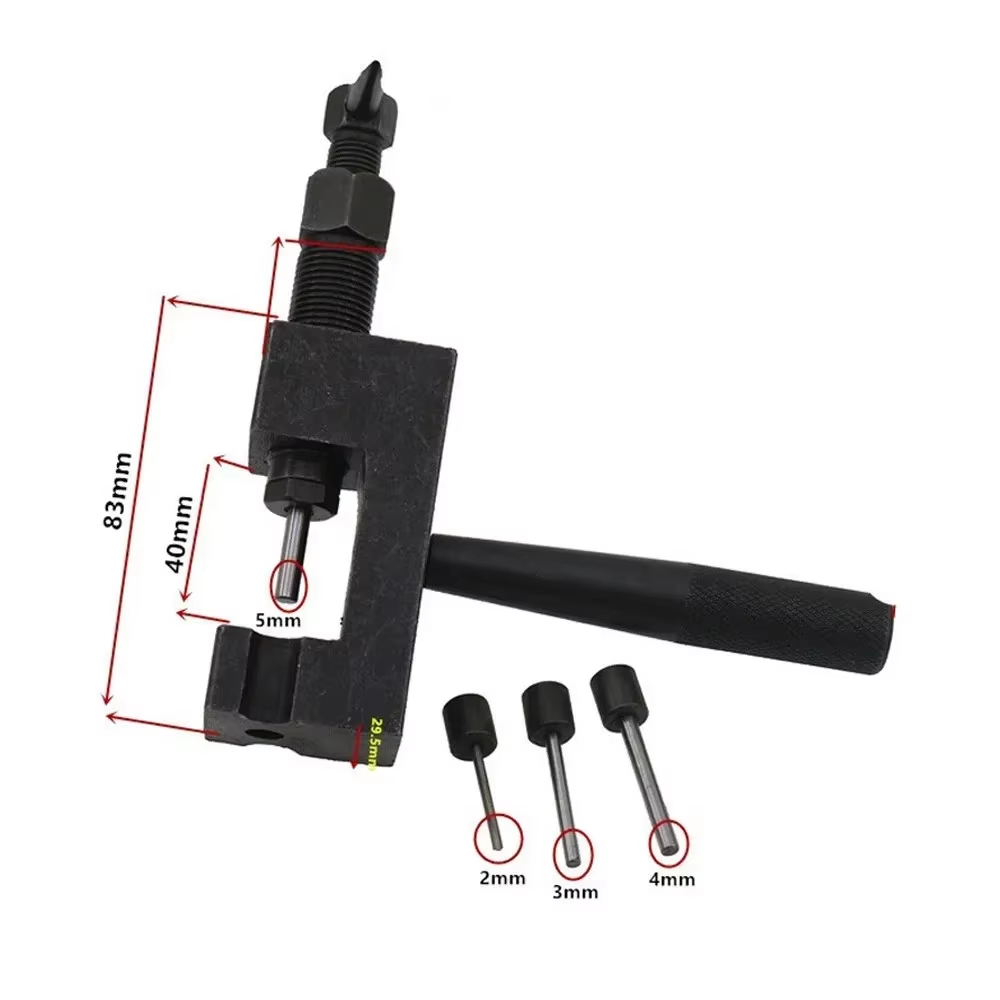 Rivet Setter Tool - เครื่องมือตัดและถอดหมุดโซ่รถจักรยานยนต์ 6 พิน เครื่องมือซ่อมหมุดโซ่จักรยาน อเนกประสงค์ แข็งแรงทนทาน