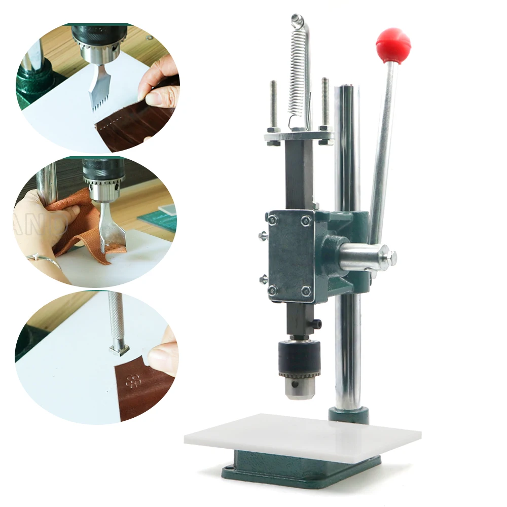 Leatherwork Hand Press - เงียบหนังรู Punch คู่มือเครื่องปั๊มมือกด Puncher เครื่องมือสำหรับหัตถกรรมเครื่องหนังทำงานเจาะรู