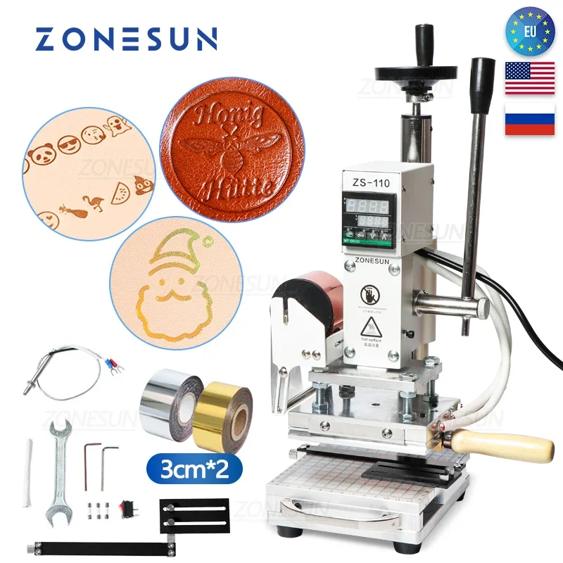 Leatherwork Hand Press - เครื่องปั๊มร้อน ZONESUN ZS110 สำหรับปั๊มฟอยล์ ปั๊มลาย ปั๊มนูน