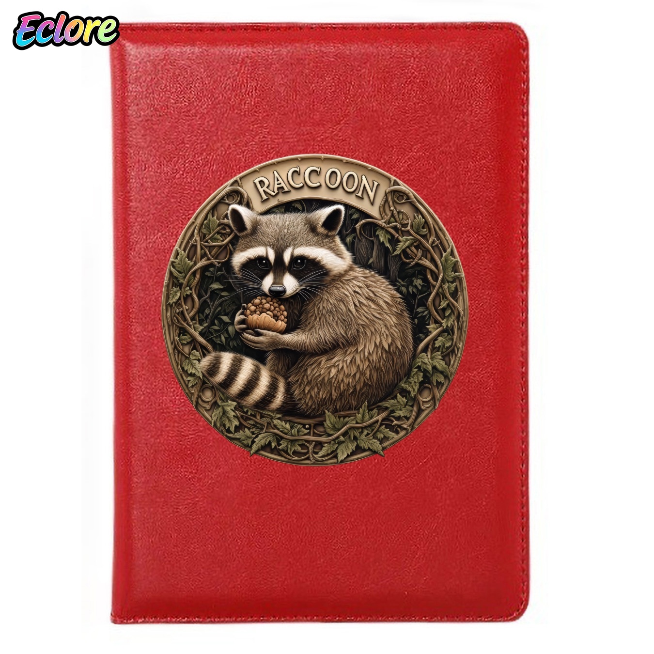 Leather Work Diary Covers - สมุดบันทึกหนังวินเทจพร้อมภาพวาดแรคคูน, สมุดโน้ตปกอ่อนขนาด A5 สำหรับสำนักงาน, การเรียน, งาน,