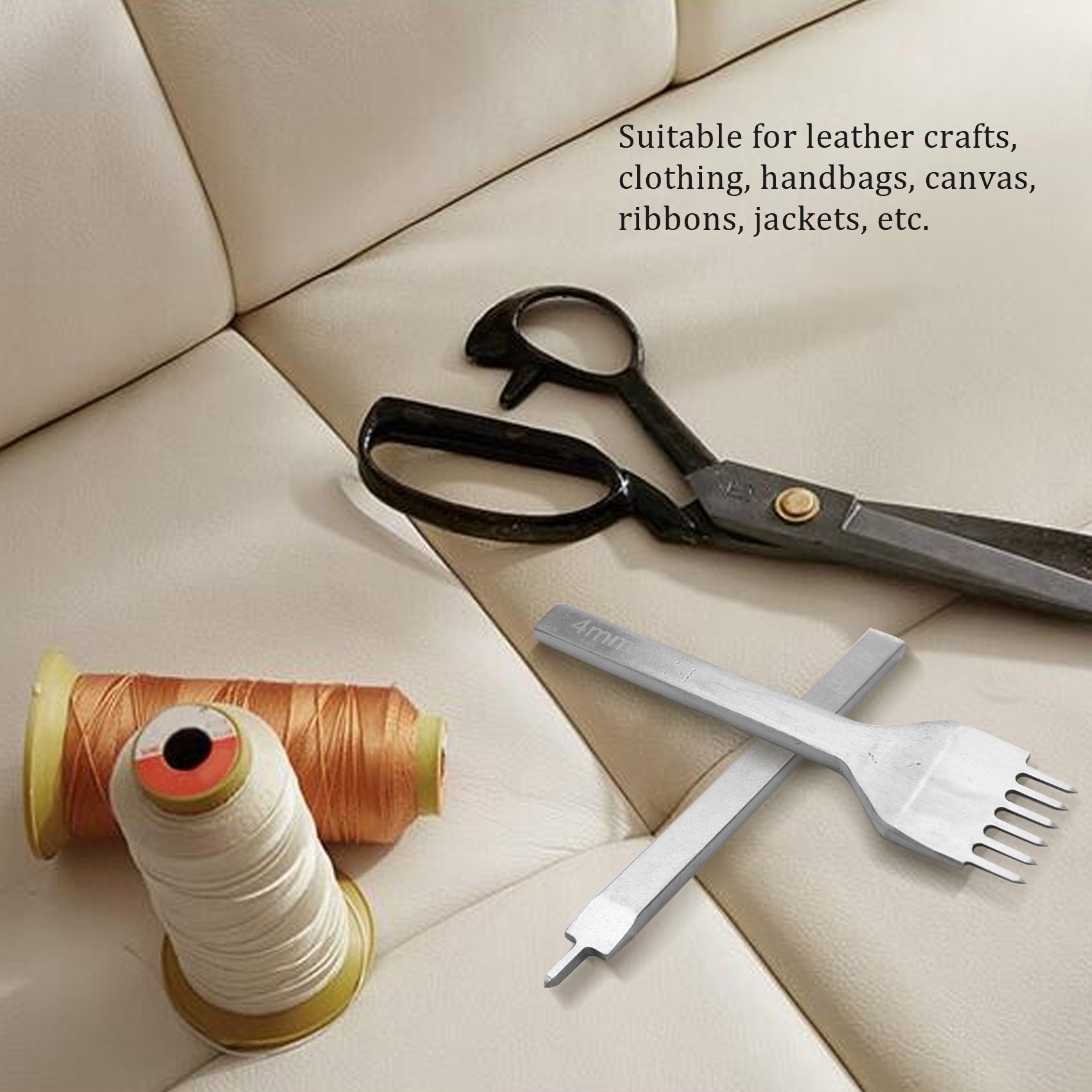 Groover Stitching Tool - ชุดเครื่องมือเย็บหนัง BAAR, ชุดเครื่องมือเจาะรูเย็บหนัง, เครื่องมือทำร่องเย็บหนัง, เข็มเย็บผ้า และเครื่องมือสำหรับงานหนัง