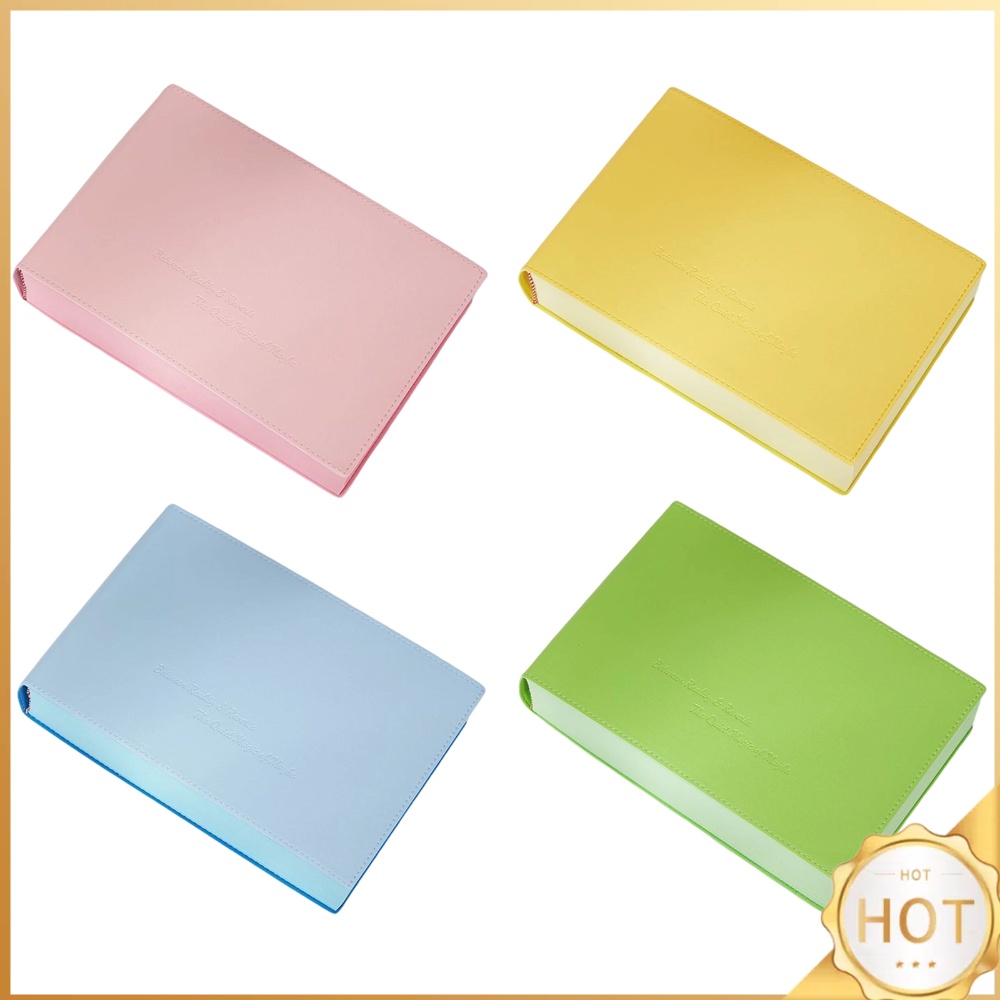 Leather Work Diary Covers - สมุดบันทึกปกหนัง PU สีพื้น 720 หน้า พร้อมปกหนัง