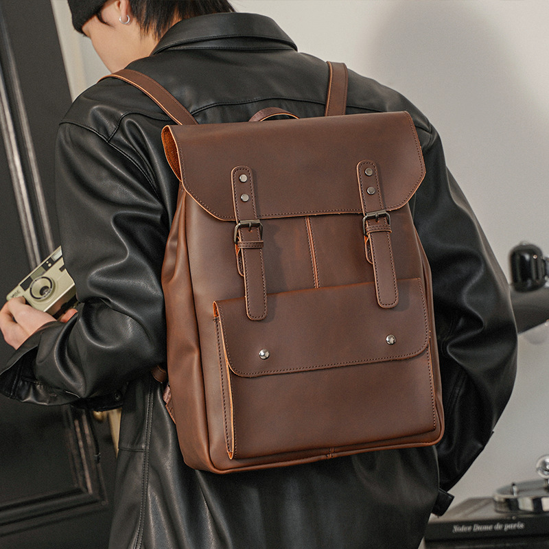 กระเป๋าเป้หนังสำหรับผู้ชายสไตล - Leather Work Rucksack Mens บทวิจารณ์และราคา